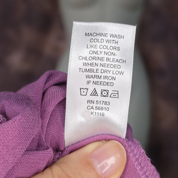 Maurices 24/7 Vneck Tank Top Soft Sandwashed Mauve Chalk Magenta Purple L - Picture 6 of 6